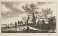 TvB G 3221
<br/>
Gebouwen aan het moeras
<br/>
<em>Visscher, Jan de (ca. 1636-na 1692)</em>